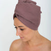 Secure Fit Cotton Hair Towel with Button Closure
