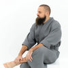 Waffle Fabric Robe for Men