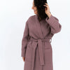 Short Waffle Fabric Robe for Women