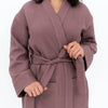 Waffle Fabric Robe for Women