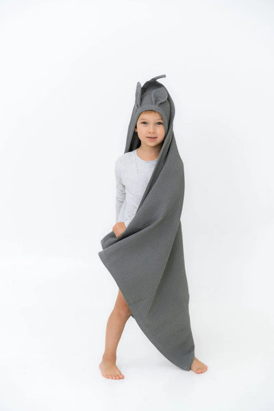 Waffle Fabric Towel with Bunny Ears