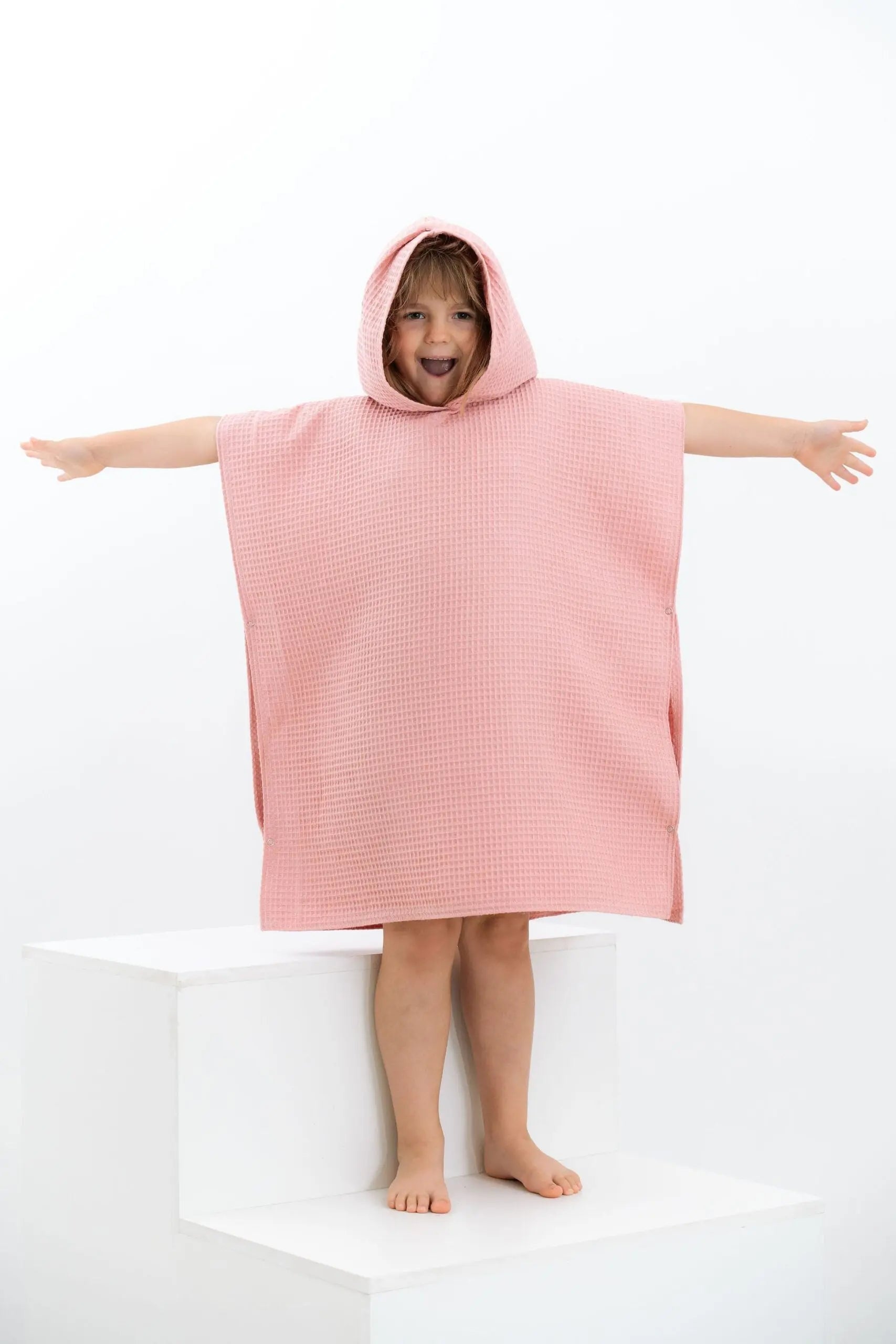 Waffle Fabric Kids' Poncho
