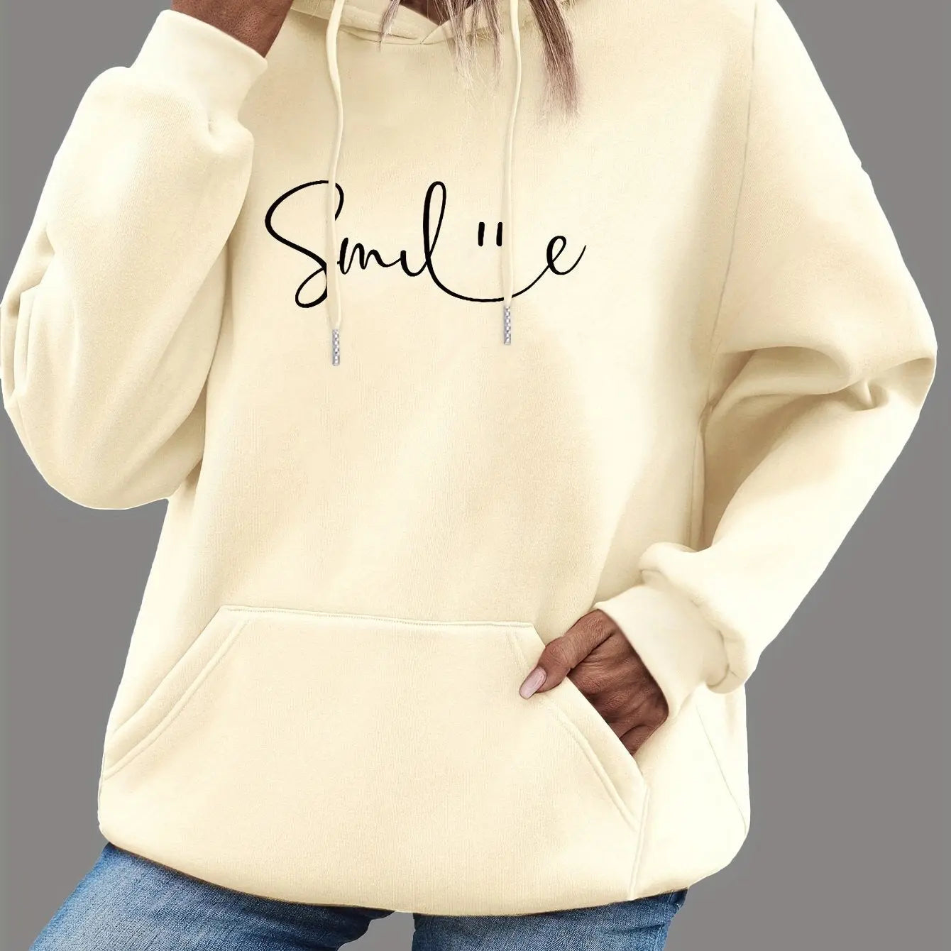 CozyMood ‘Smile’ Print Hoodie Trendarium