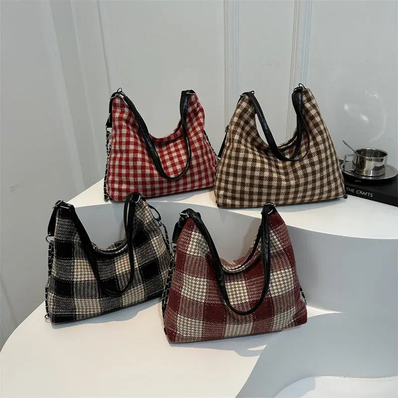 Plaid Large Capacity Commute Leisure Simple Backpack Trendarium