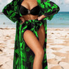 Three-piece Women's Long Shirt High Waist Swimsuit Split Bikini Trendarium
