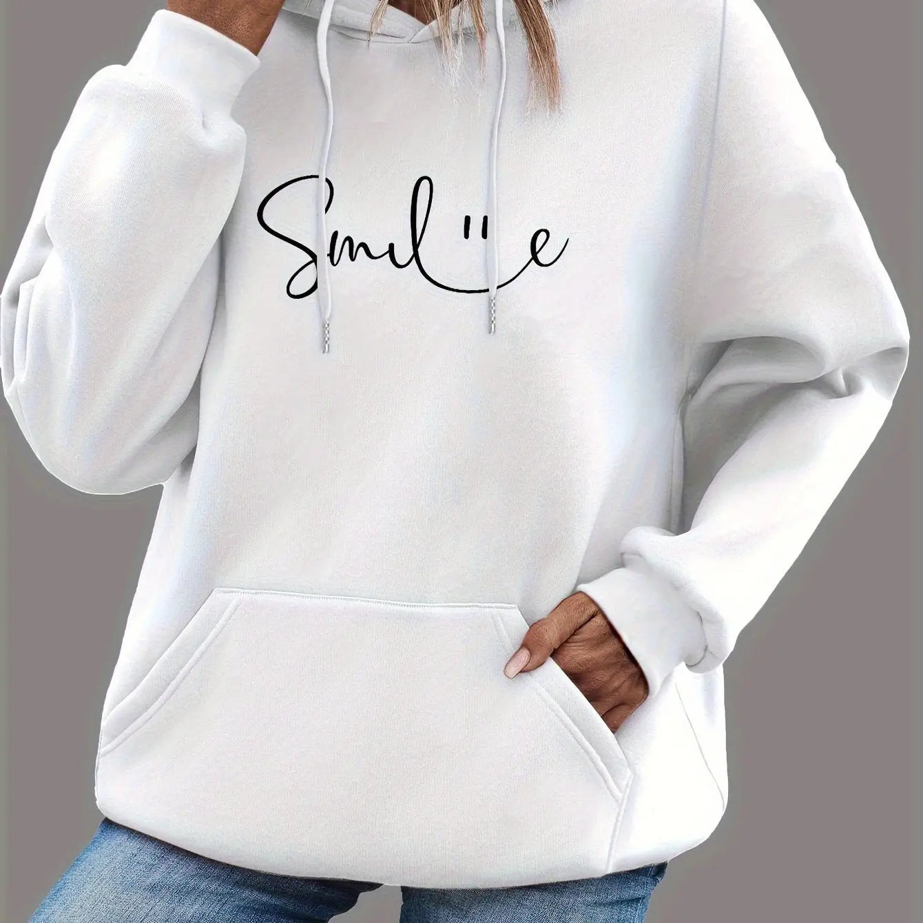CozyMood ‘Smile’ Print Hoodie Trendarium