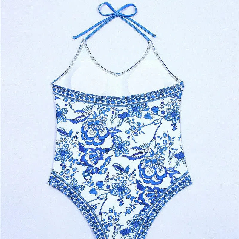 Riviera Bloom Halter Swimsuit Trendarium