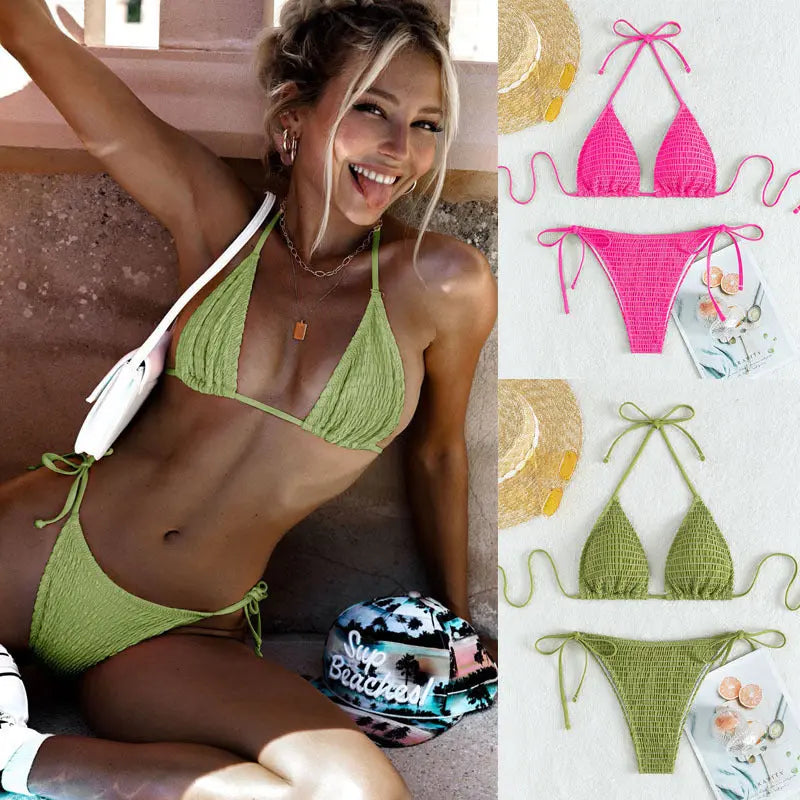 Shimmer Knot Bikini Set Trendarium