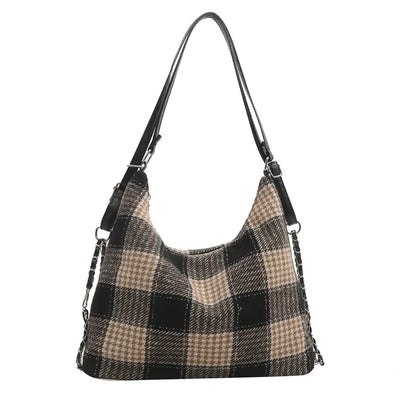 Plaid Large Capacity Commute Leisure Simple Backpack Trendarium