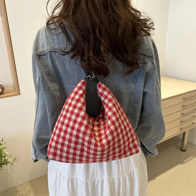 Plaid Large Capacity Commute Leisure Simple Backpack Trendarium