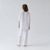 Linen Primrose Loungewear Set - Optical White
