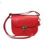 Natural Leather Saddle Bag Medium – Red