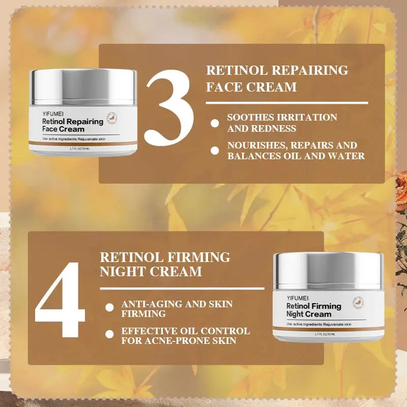 Korean Cosmetics 4pcs/set Retinol Face Care Sets YUFUMEI