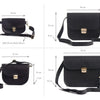 Natural Leather Saddle Bag Large – Black