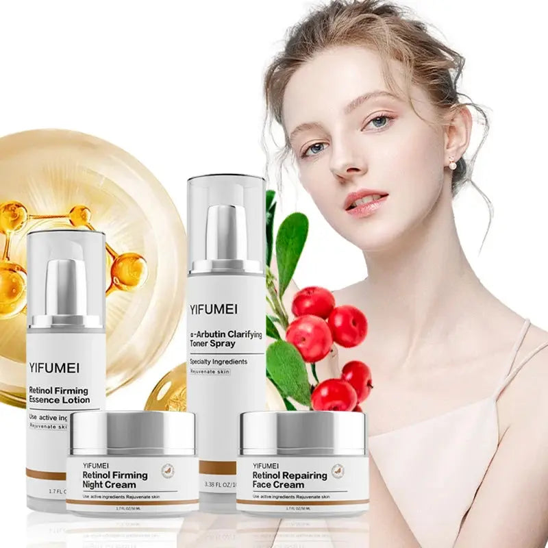 Korean Cosmetics 4pcs/set Retinol Face Care Sets YUFUMEI