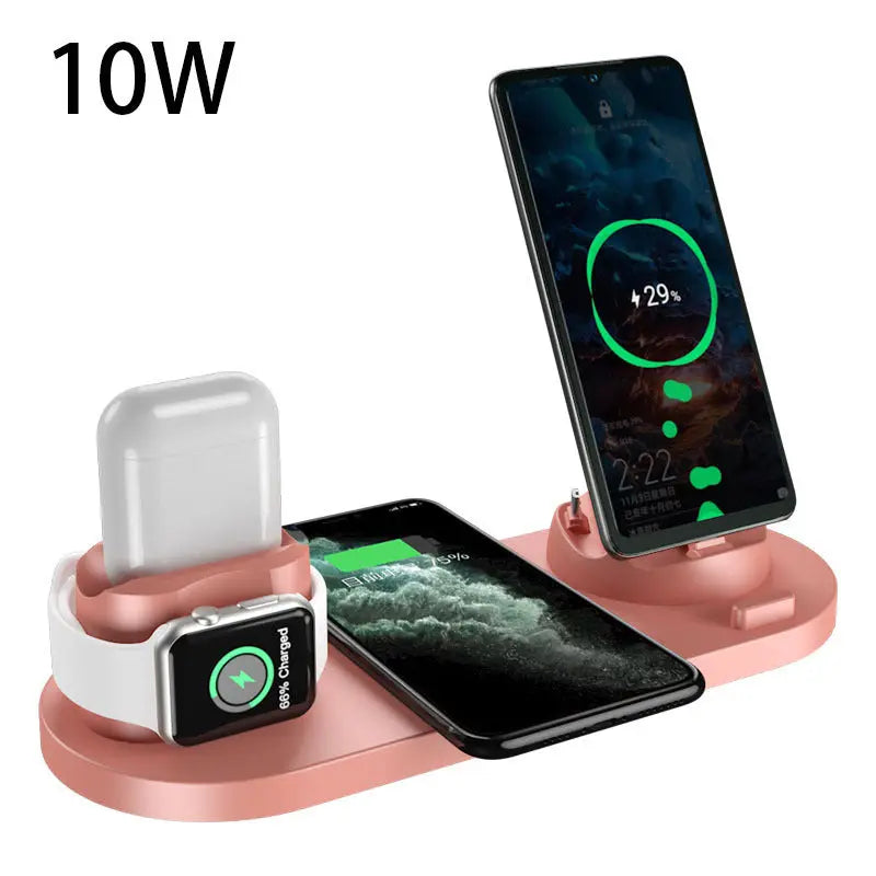 6-in-1 Wireless Charging Station – For iPhone, Apple Watch & AirPods Trendarium