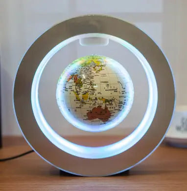 Round LED World Map Floating Globe Magnetic Levitation Light Anti Gravity Magic Trendarium