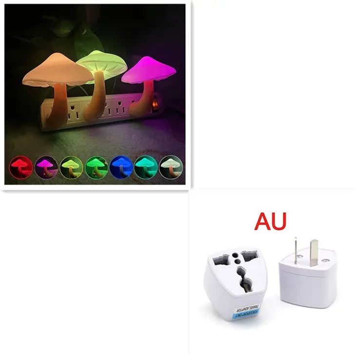 GlowShroom LED Night Light – Sensor-Activated Mushroom Lamp for Cozy Home Ambience Trendarium