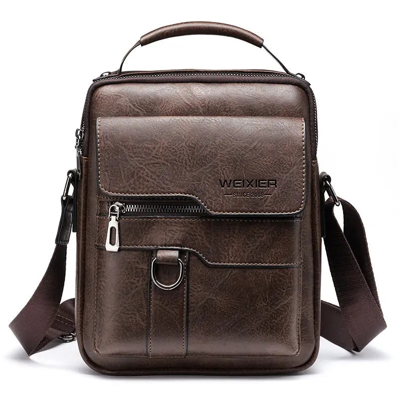 Men’s Classic PU Leather Messenger Bag Trendarium