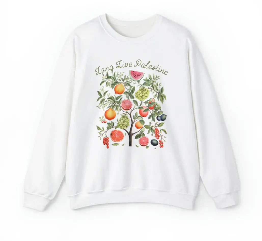 Palestine Garden Tee – Watermelon & Fruit Print Trendarium