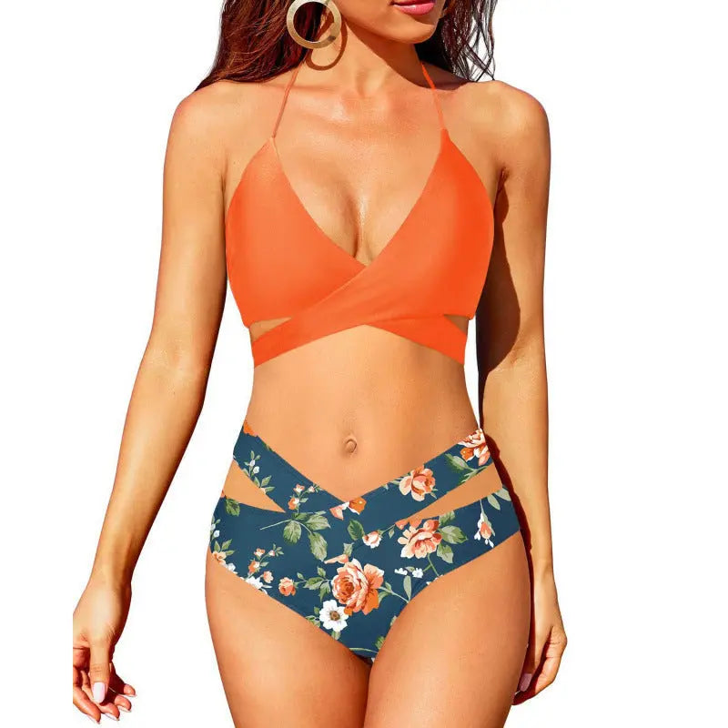 SculptGlow™ – Cutout High-Waist Bikini Set Trendarium