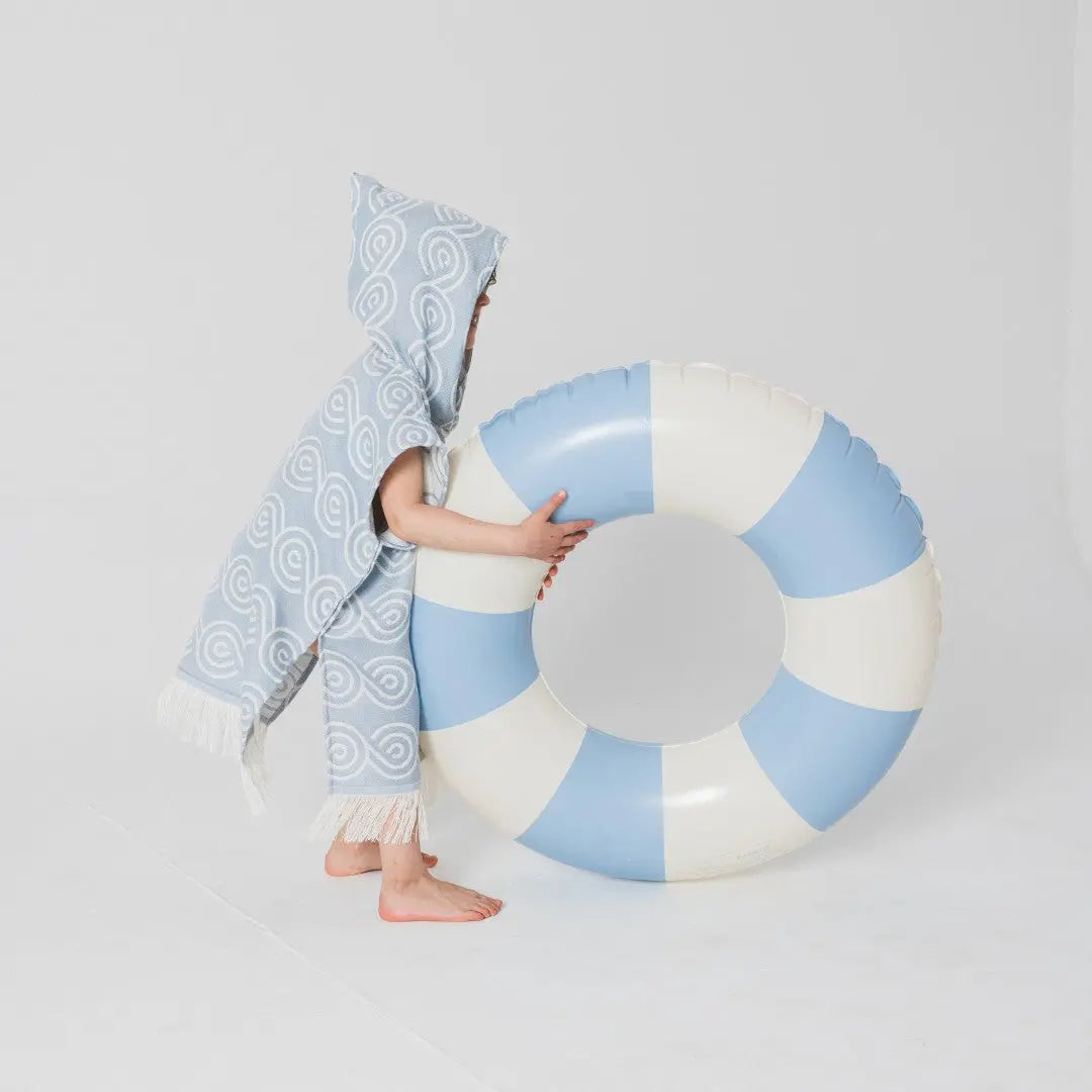 Bamboo Kids Bath Poncho - Light Blue