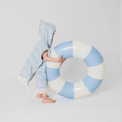 Bamboo Kids Bath Poncho - Light Blue