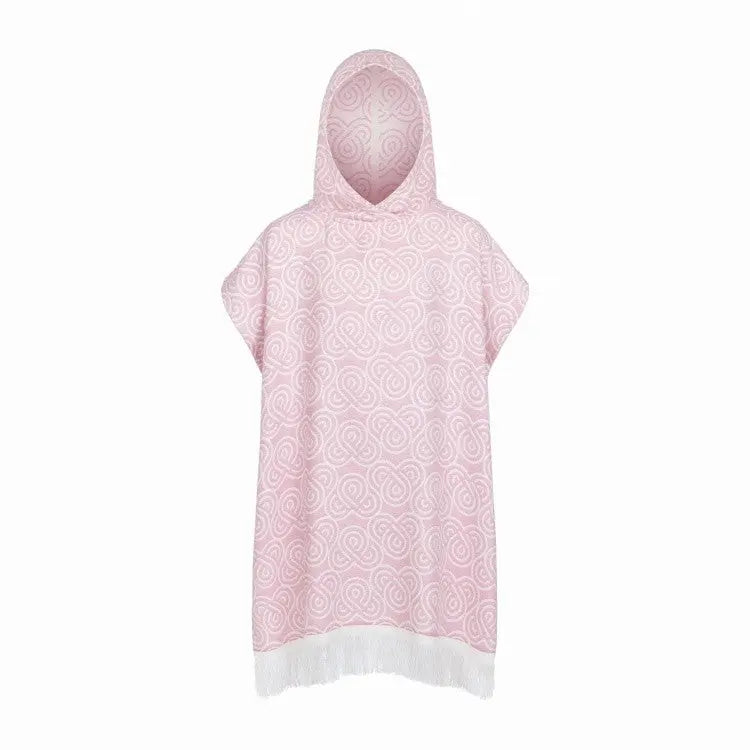 Bamboo Kids Bath Poncho - Rose