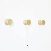 Beech Wood & Brass Wall Hook / Knob