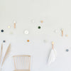 Beech Wood & Ceramic Wall Hook / Knob - Grey Sand