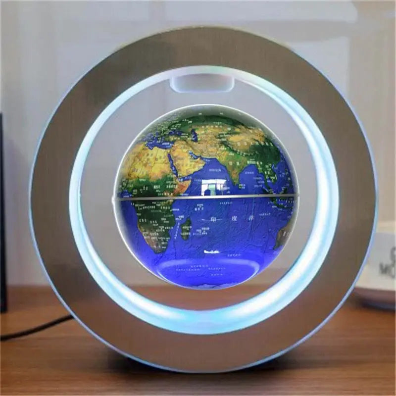 Round LED World Map Floating Globe Magnetic Levitation Light Anti Gravity Magic Trendarium