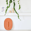 Ceramic Wall Mask – Textured Terracotta Orange