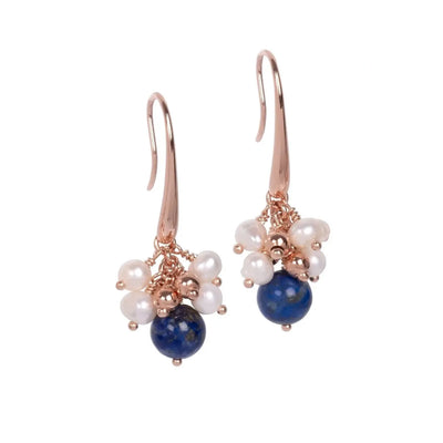 Cherie Lustre Earrings - Rose Gold and Silver