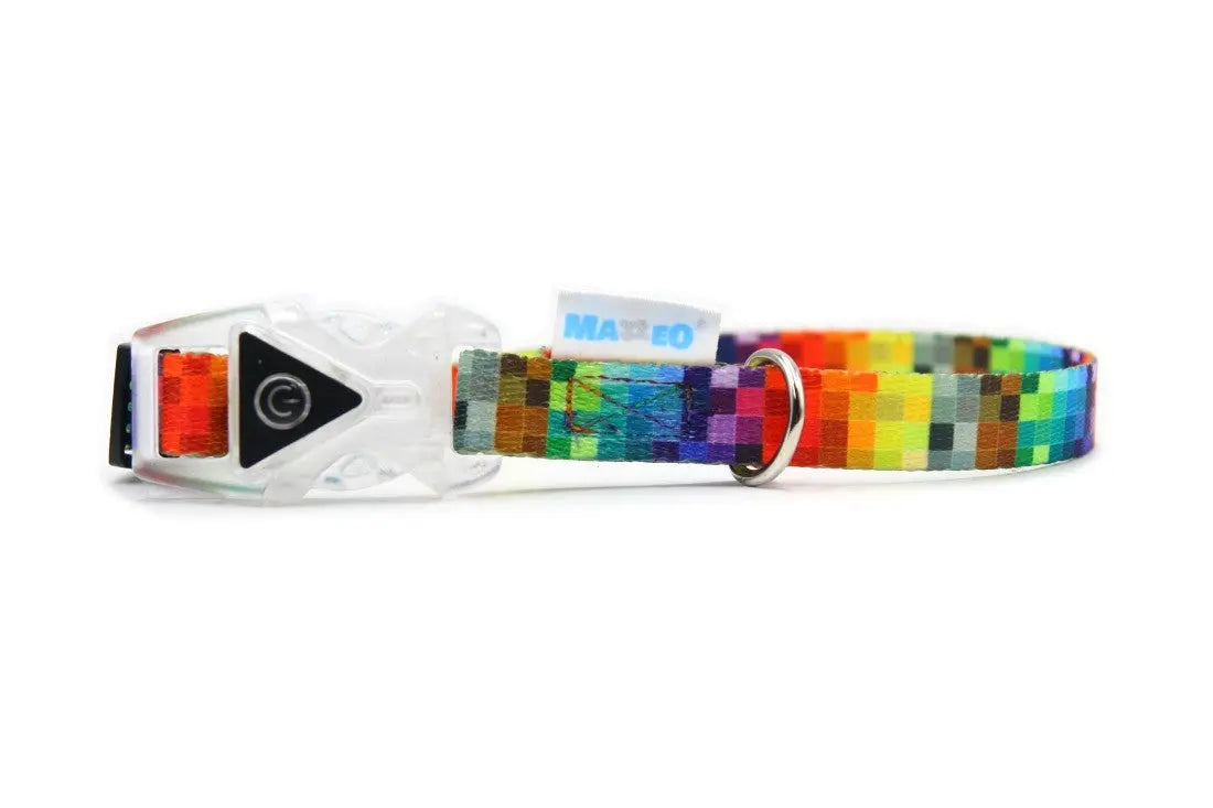 Collar With A LED Plastic Buckle  - Pixels