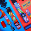 Collar With A Metal Buckle - Red Graffiti