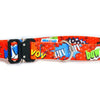 Collar With A Metal Buckle - Red Graffiti
