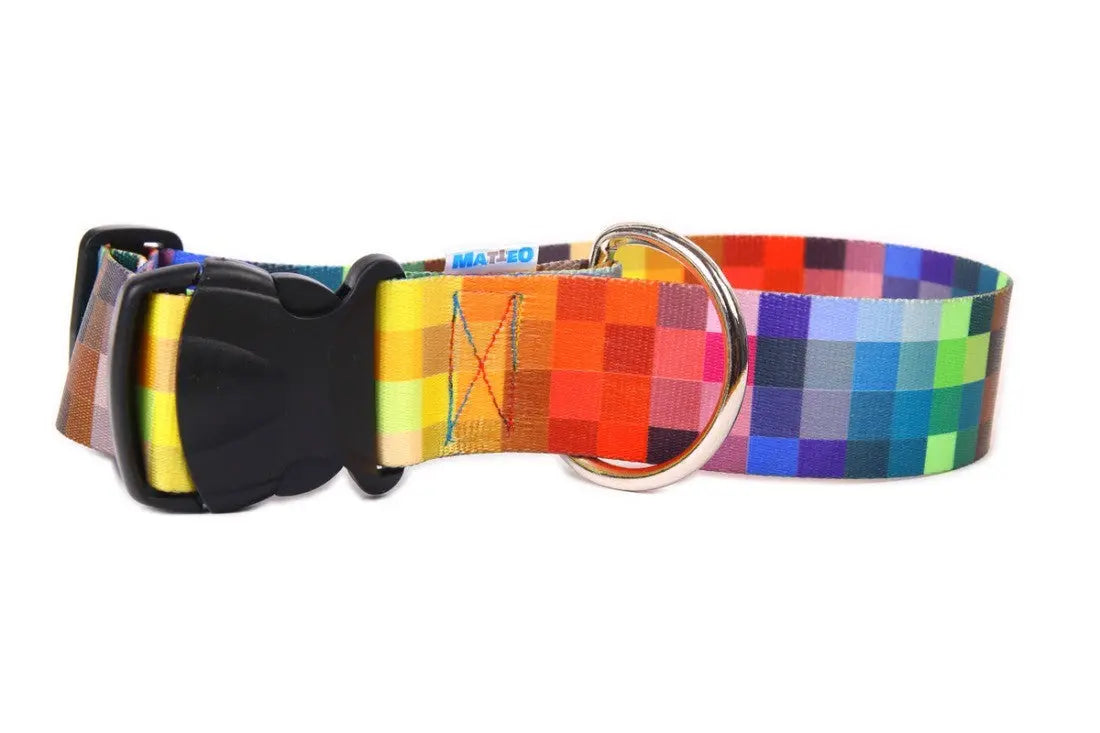 Collar With A Plastic Buckle - Pixels