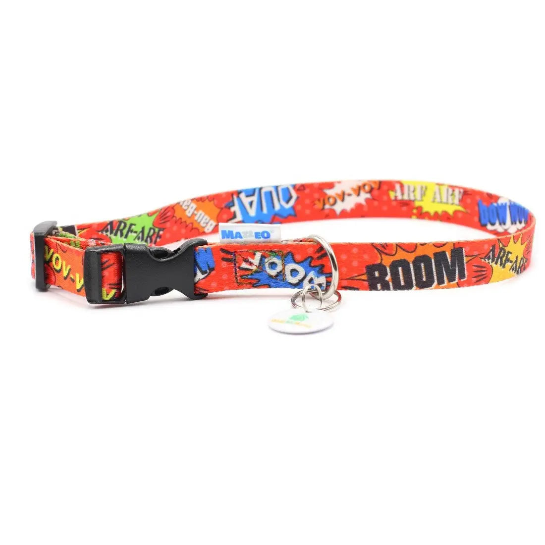 Collar With A Plastic Buckle - Red Graffiti