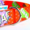 Collar With A Plastic Buckle - Red Graffiti