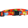 Collar With A Plastic Buckle - Red Graffiti