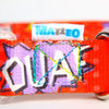 Collar With LED Plastic Buckle - Red Graffiti