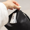 Leather Cosmetic Bag, Black - Medium