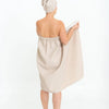 Cotton Waffle Sauna Wrap With Velcro