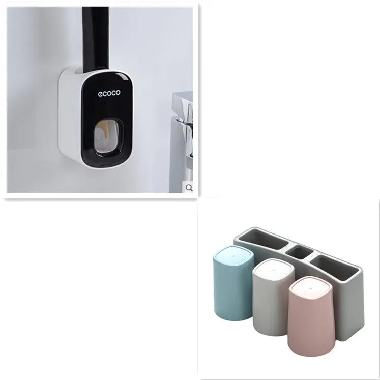 Wall Mounted Automatic Toothpaste Holder Bathroom Accessories Set Dispenser Trendarium