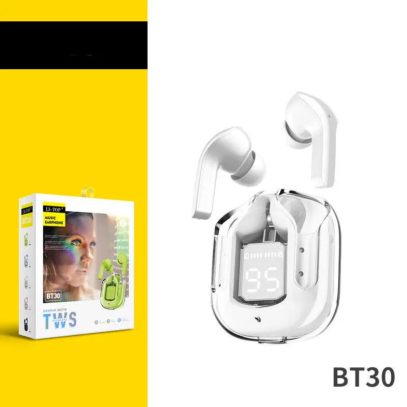 Compact Transparent Bluetooth Earbuds – ENC & Smart Display Trendarium