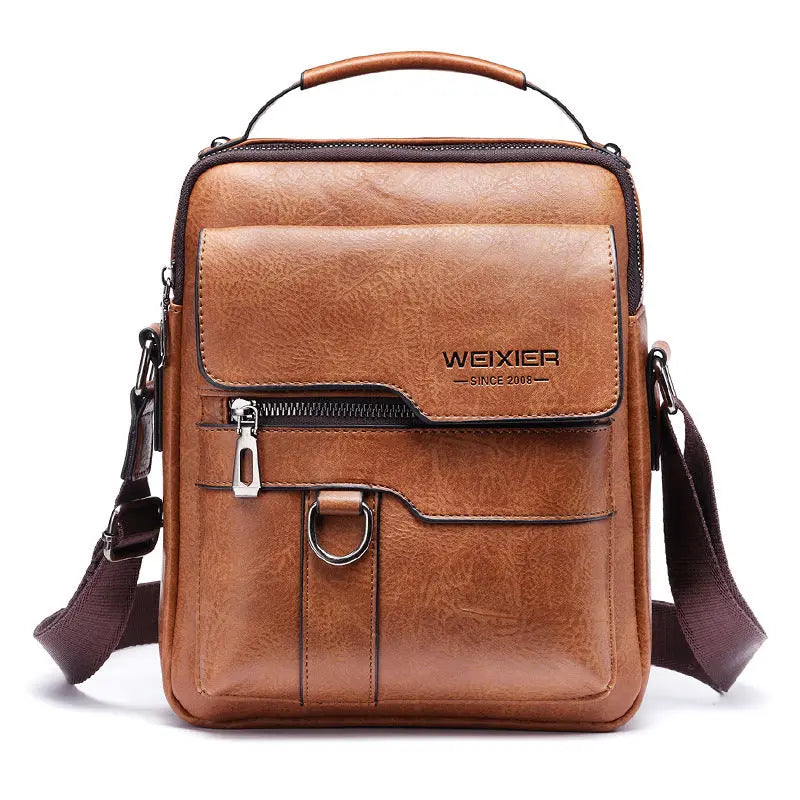 Men’s Classic PU Leather Messenger Bag Trendarium