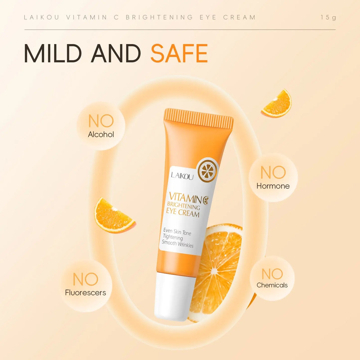 Vitamin C Eye Cream 15g Moisturizing Skin Care Around Eyes LAIKOU
