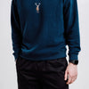 Deer Hoodie - Indigo Blue