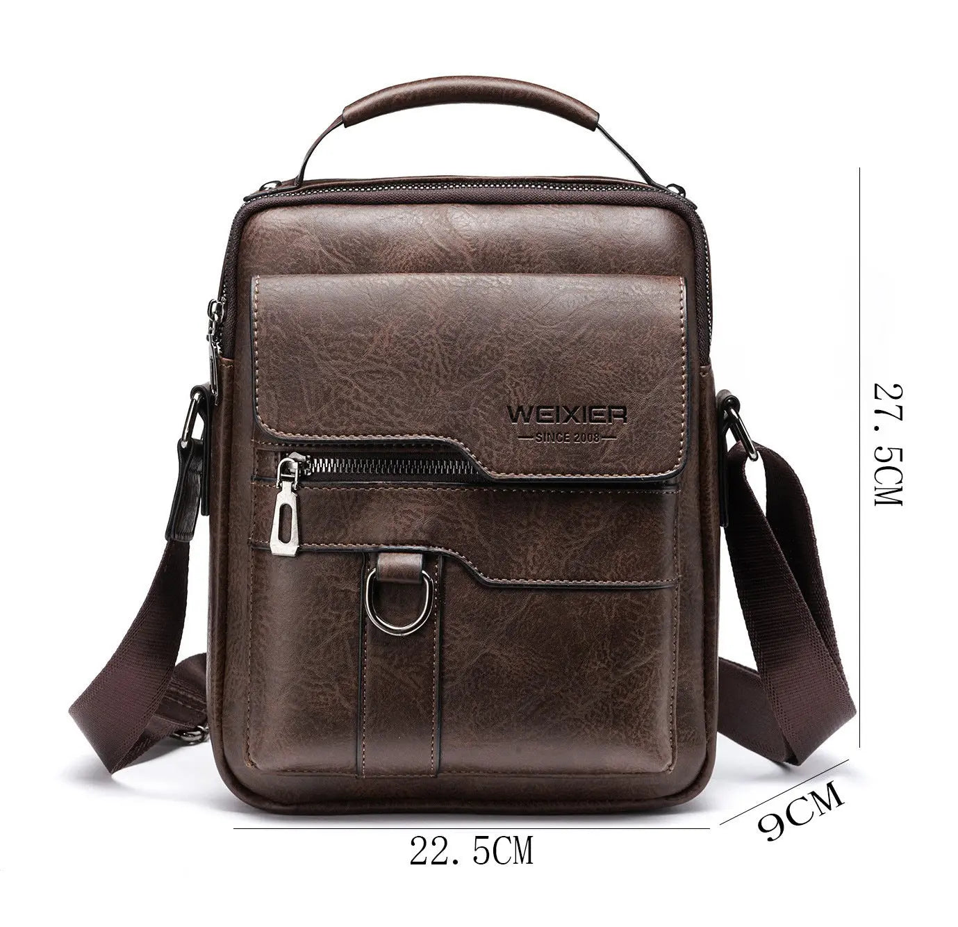 Men’s Classic PU Leather Messenger Bag Trendarium