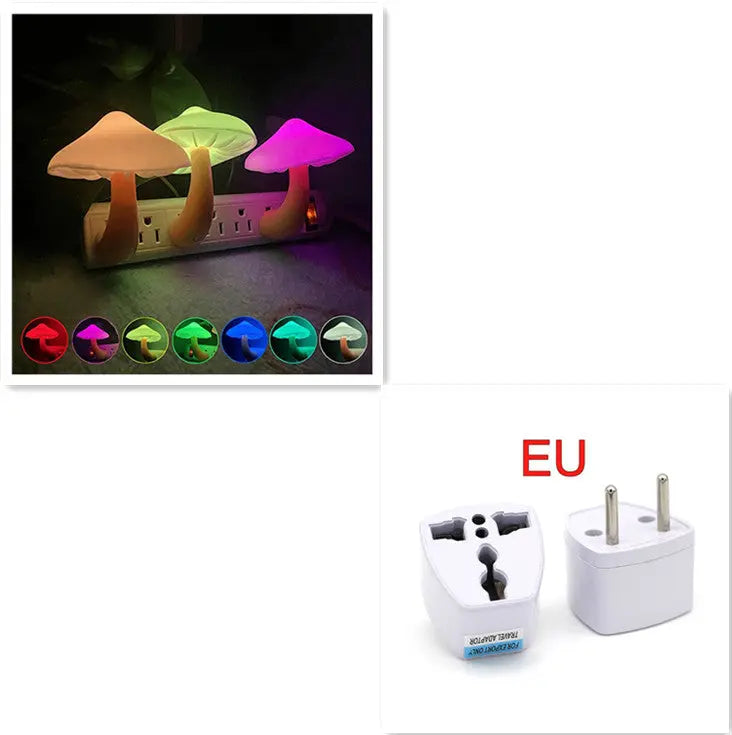 GlowShroom LED Night Light – Sensor-Activated Mushroom Lamp for Cozy Home Ambience Trendarium